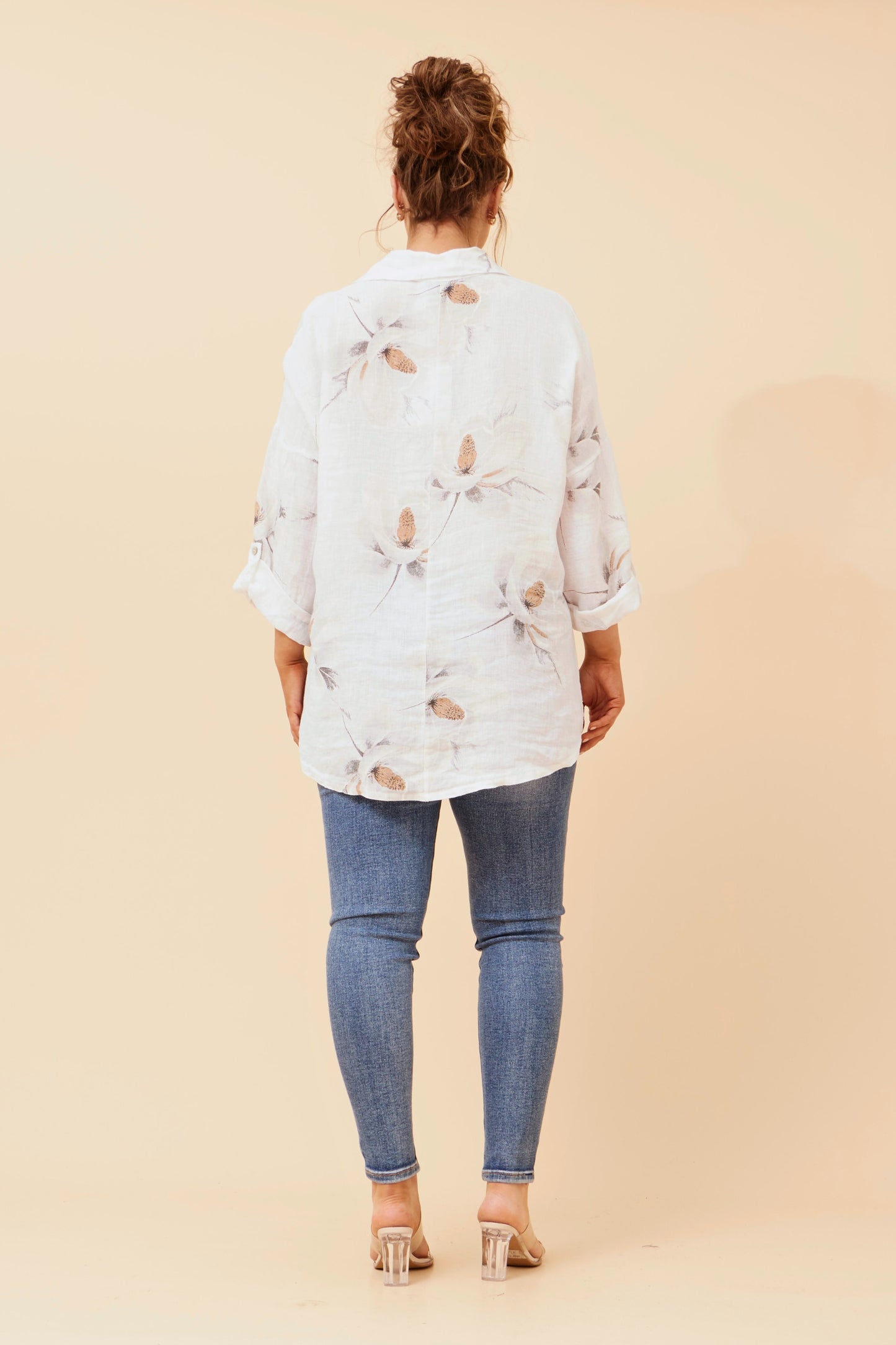 CALLEEN Floral Linen Shirt
