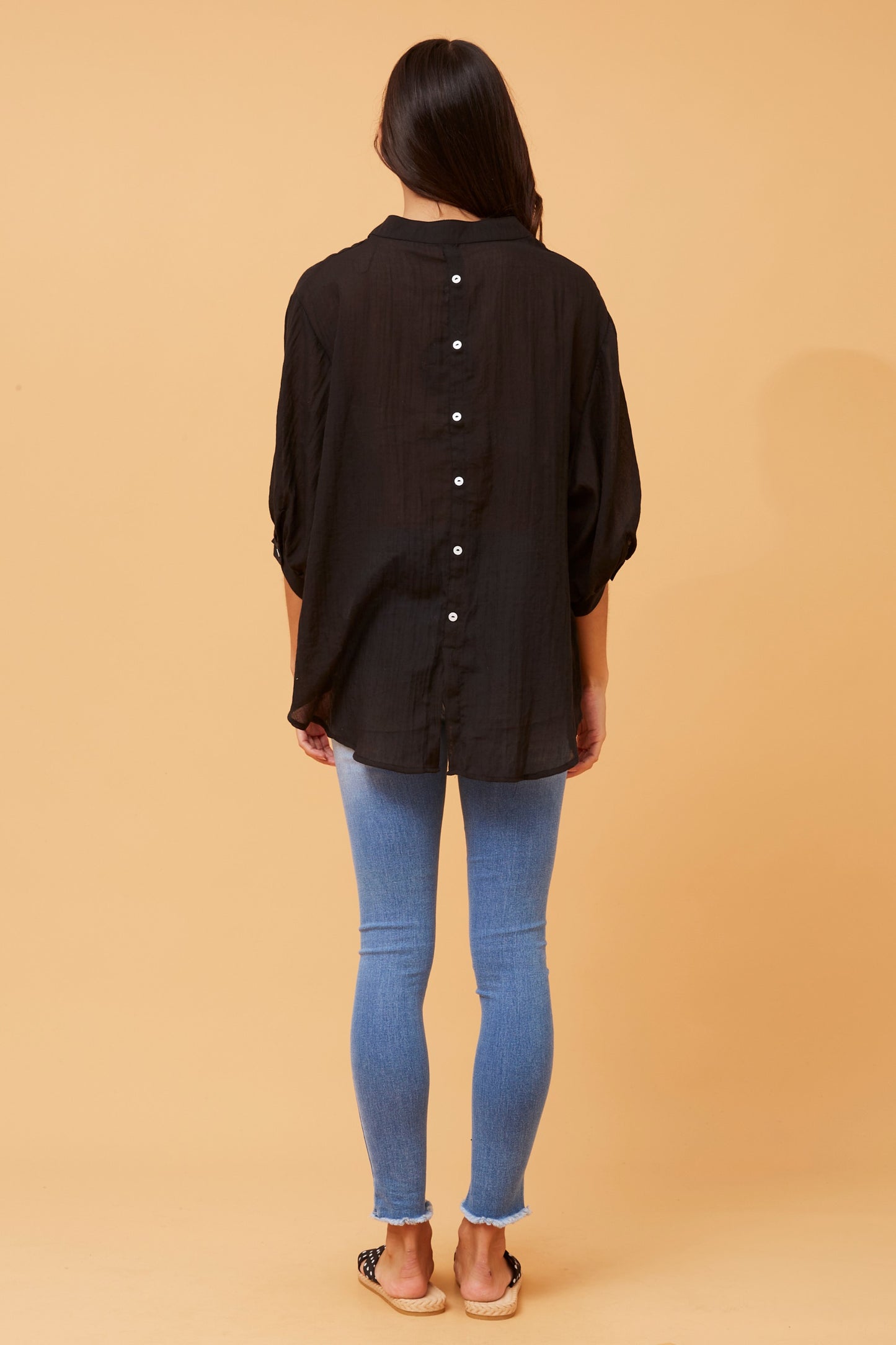 Classic Belina Plain Shirt – Effortless Style & Comfort back view