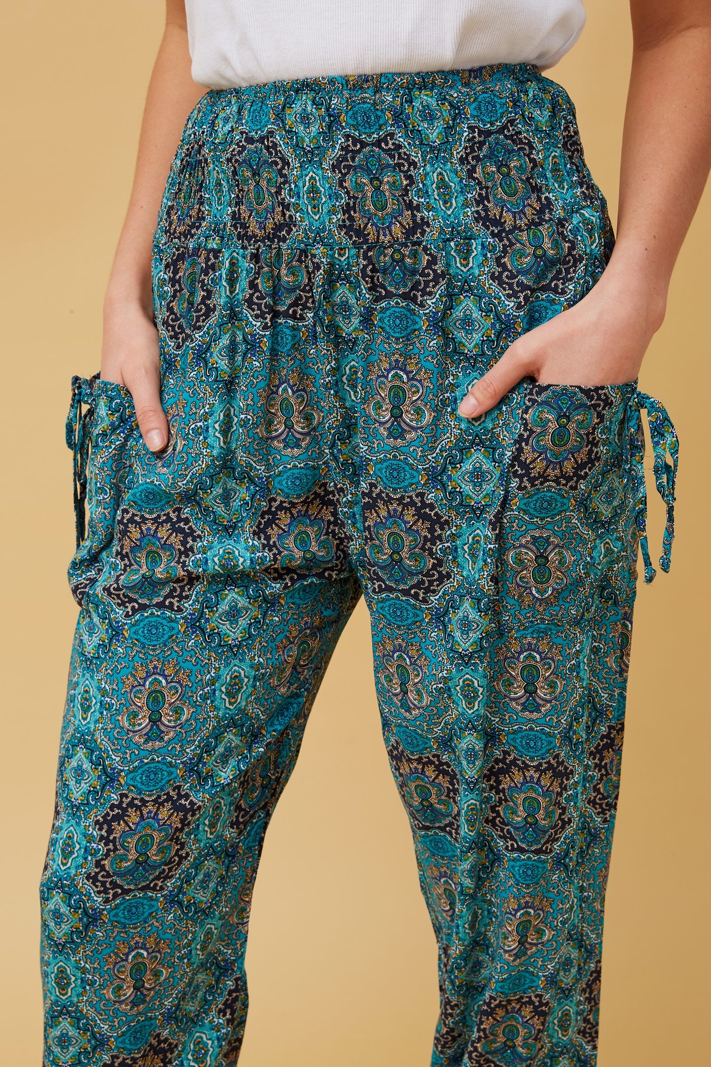 Abstract Print Harem Pants Women