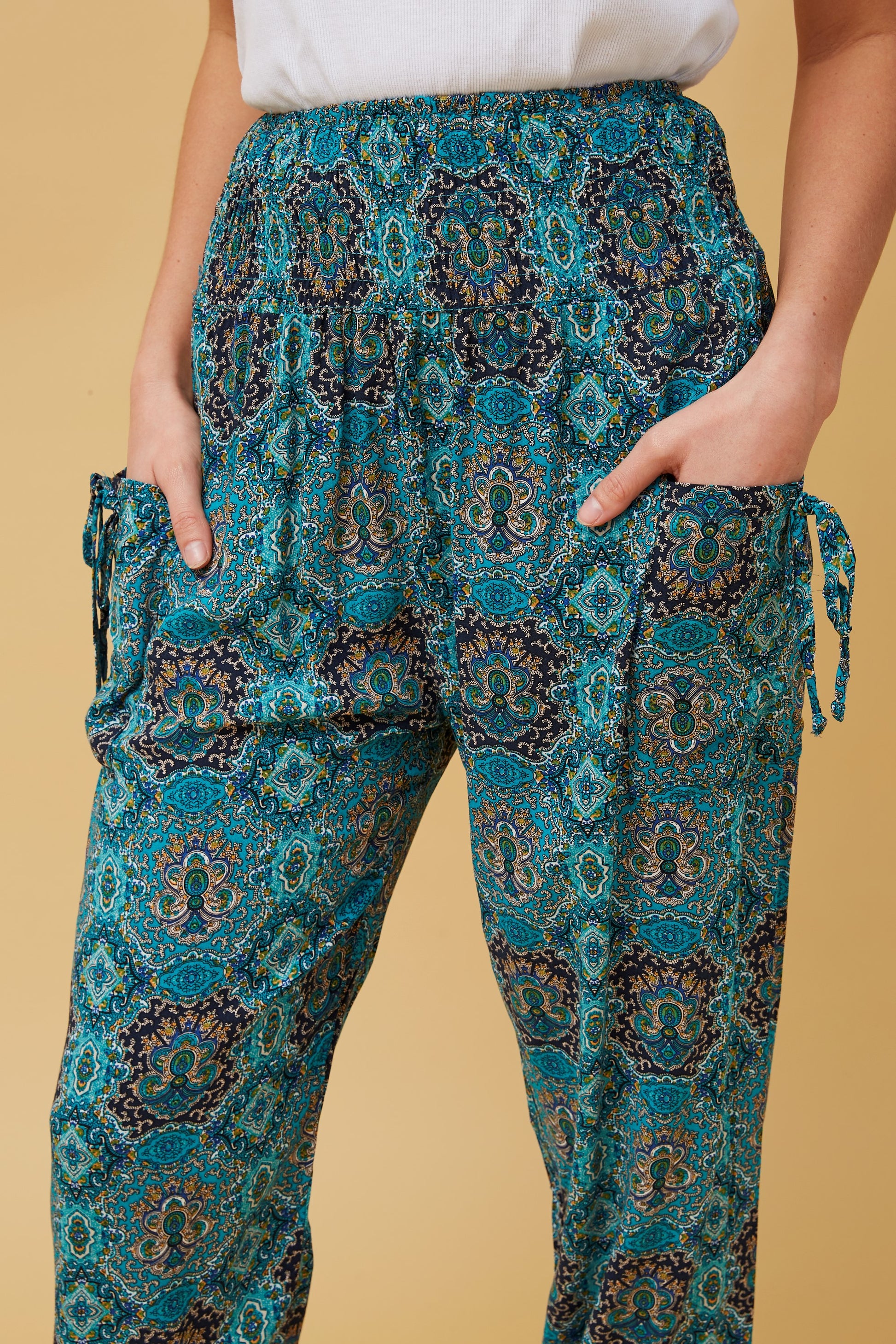 Abstract Print Harem Pants Women