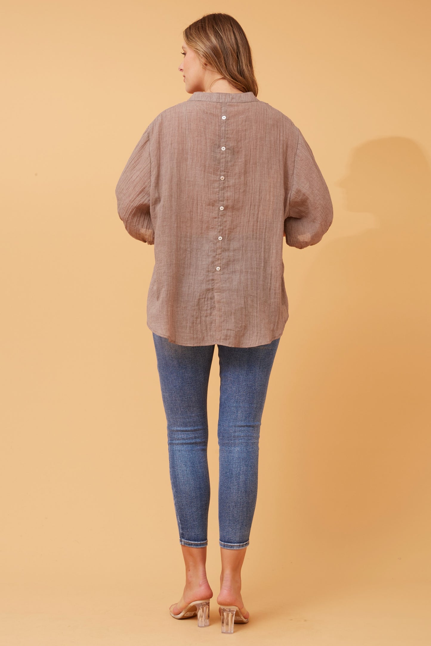 Belina Solid Shirt. Soft fabric and versatile design make this plain shirt