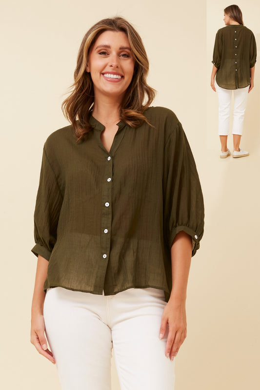 Classic Belina Plain Shirt – Effortless Style & Comfort green