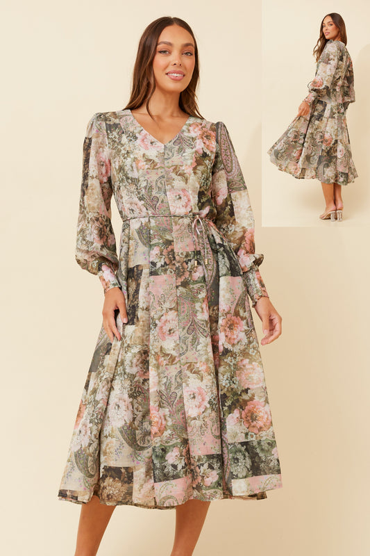JANAE FLORAL MIDI DRESS