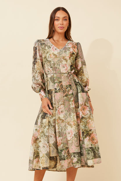 JANAE FLORAL MIDI DRESS