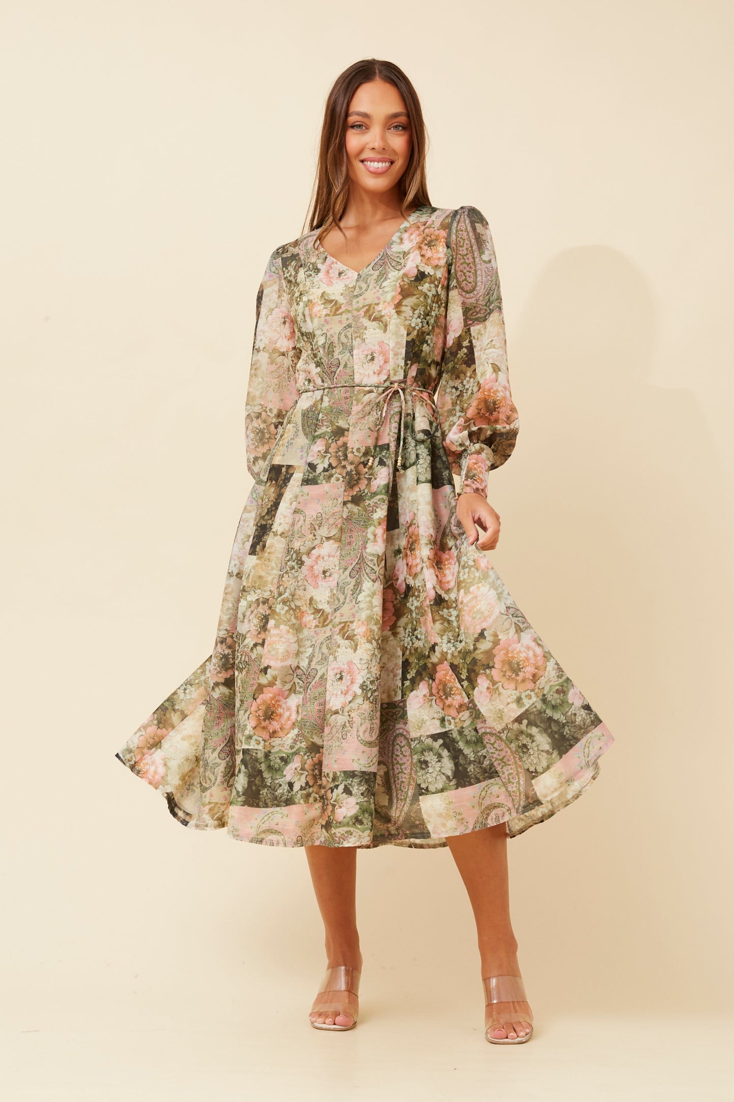 JANAE FLORAL MIDI DRESS