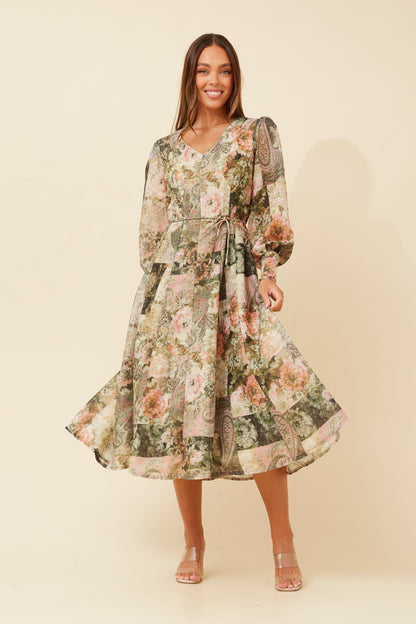 JANAE FLORAL MIDI DRESS