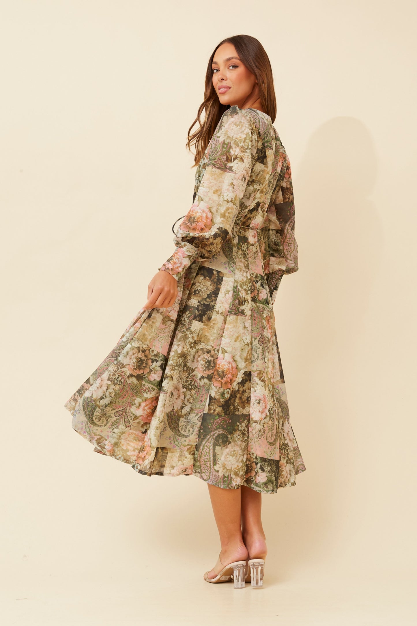 JANAE FLORAL MIDI DRESS
