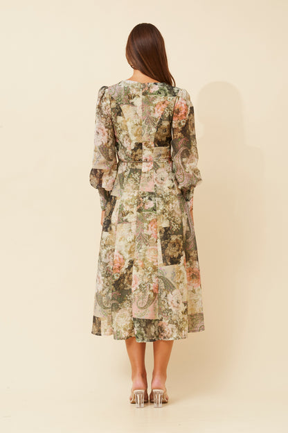 JANAE FLORAL MIDI DRESS