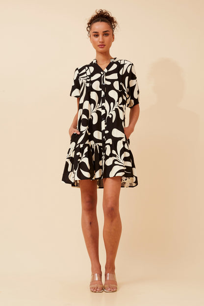 NIXA ABSTRACT PRINT DRESS