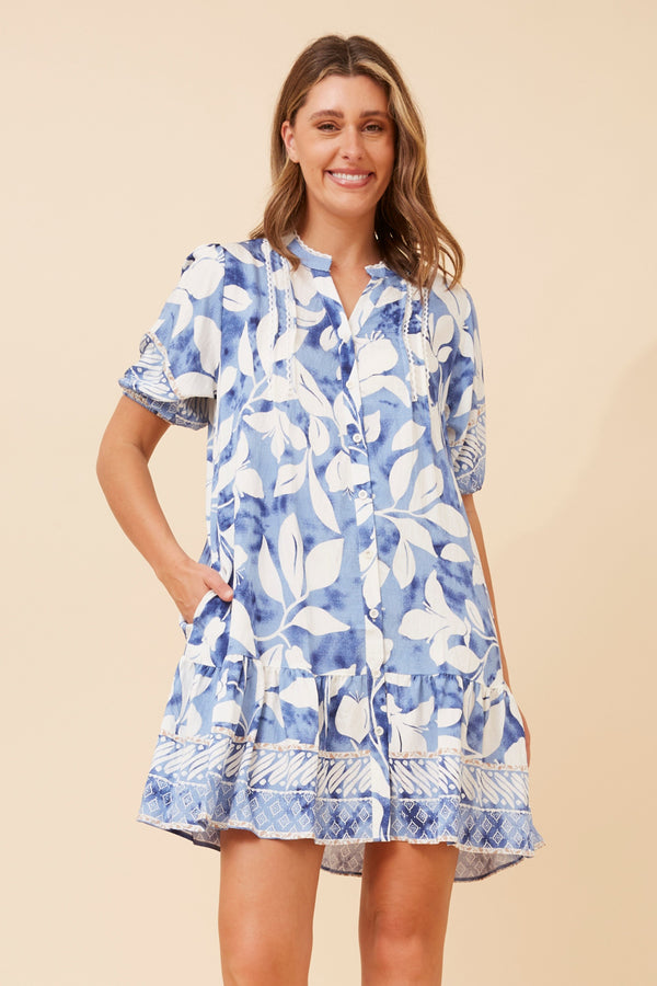 NIXA LEAF PRINT DRESS