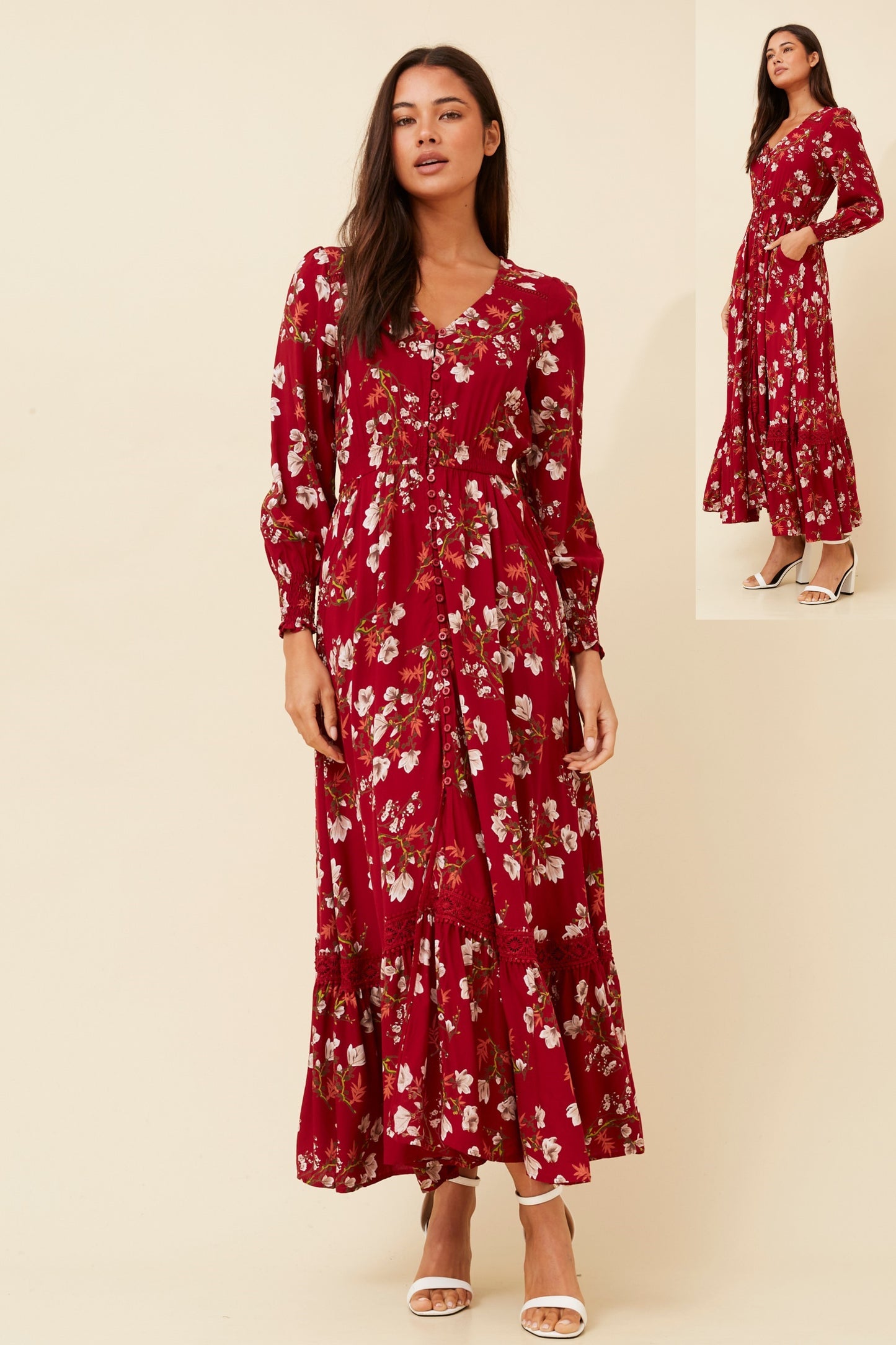 Discover the Marrakech Floral Maxi Dress. Comfortable, stylish, and feminine, this floral maxi dress transitions seamlessly from casual days to evening events.