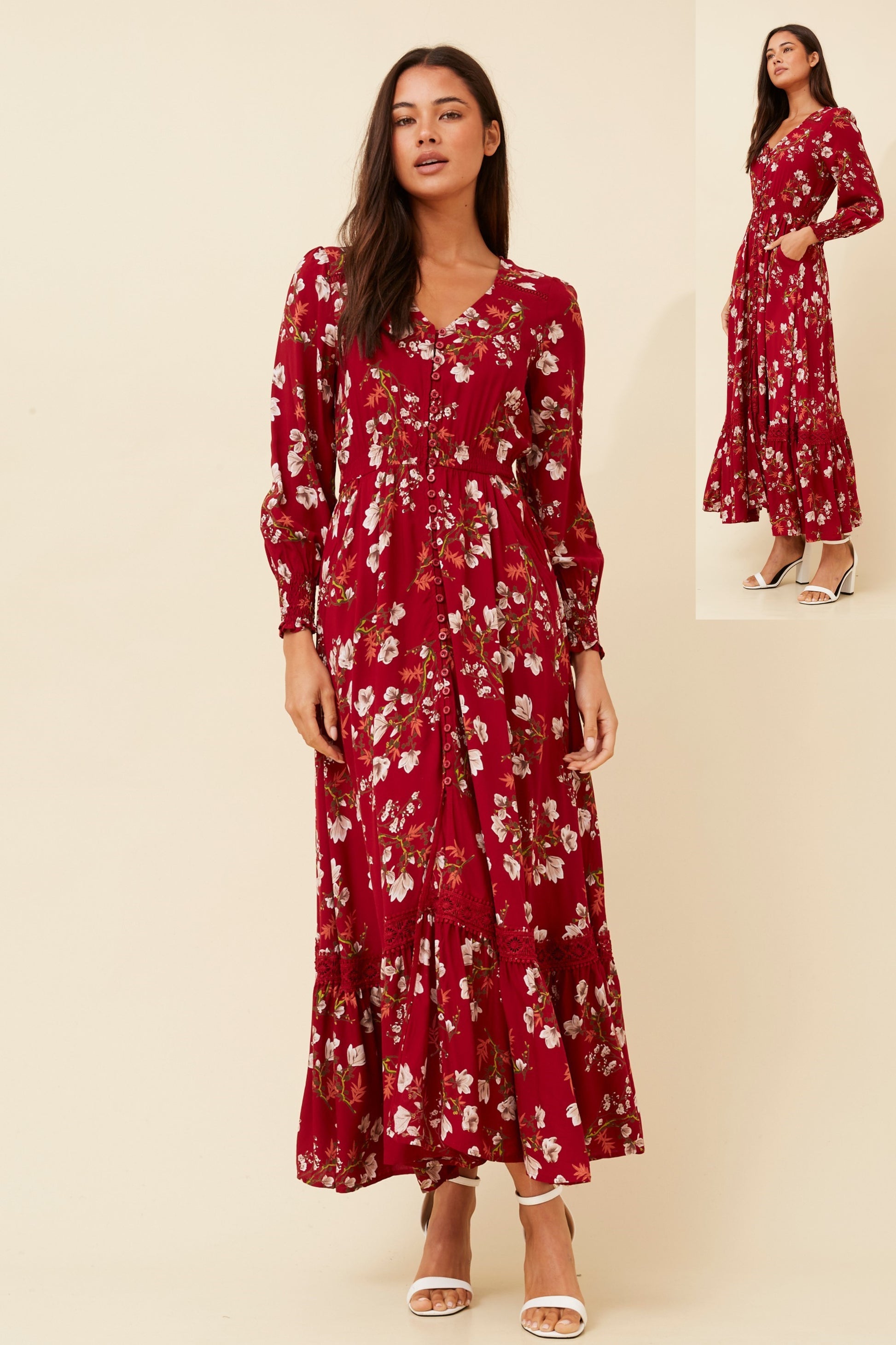 Discover the Marrakech Floral Maxi Dress. Comfortable, stylish, and feminine, this floral maxi dress transitions seamlessly from casual days to evening events.