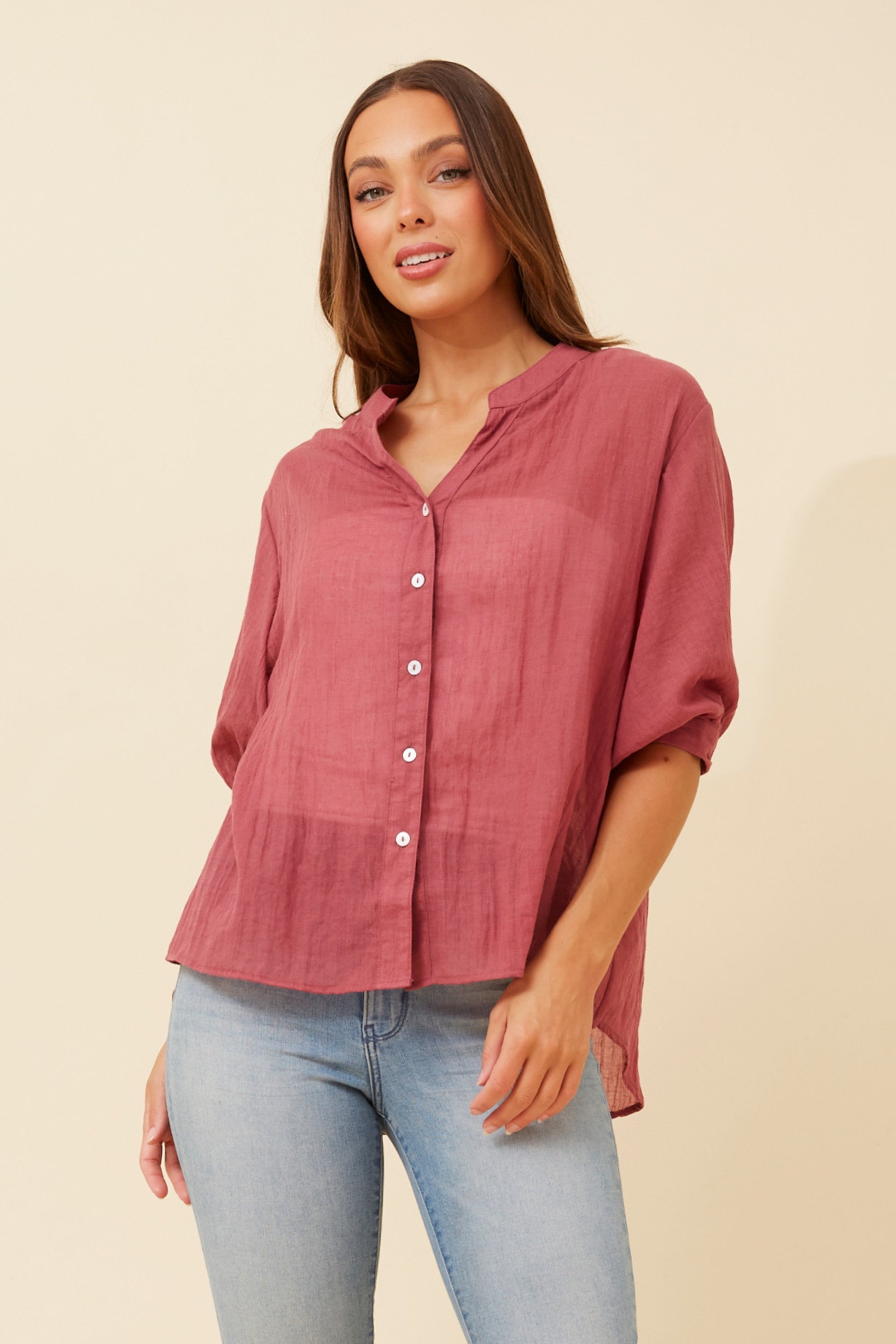 Elegant Belina Plain Shirt – Comfortable & Chic