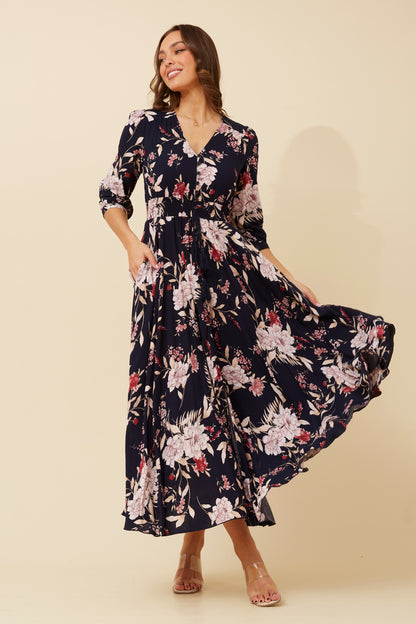 Octavia Floral Maxi Dress – Effortless Day-to-Night Look