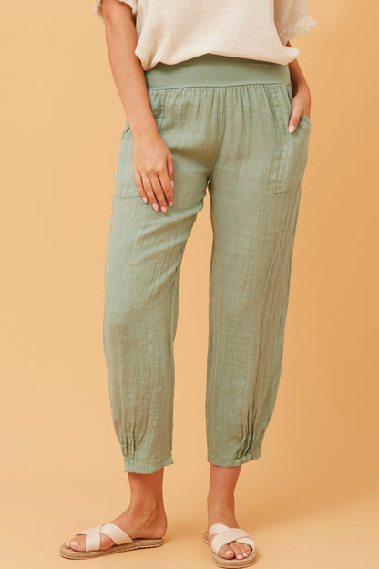 Sage Linen Pants