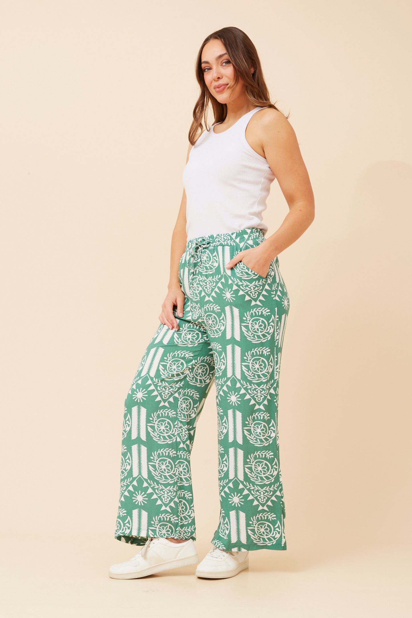 Shop SUZZEL abstract print pants