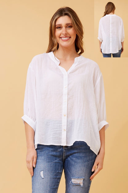 BELINA SOLID SHIRT WHITE