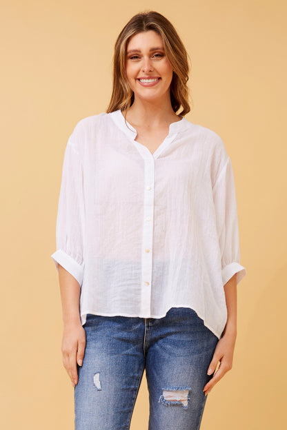 BELINA SOLID SHIRT WHITE