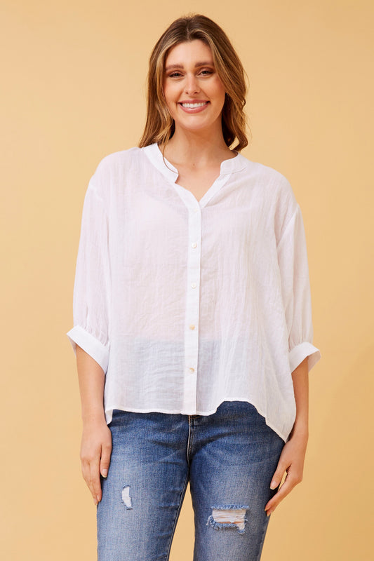 BELINA SOLID SHIRT WHITE