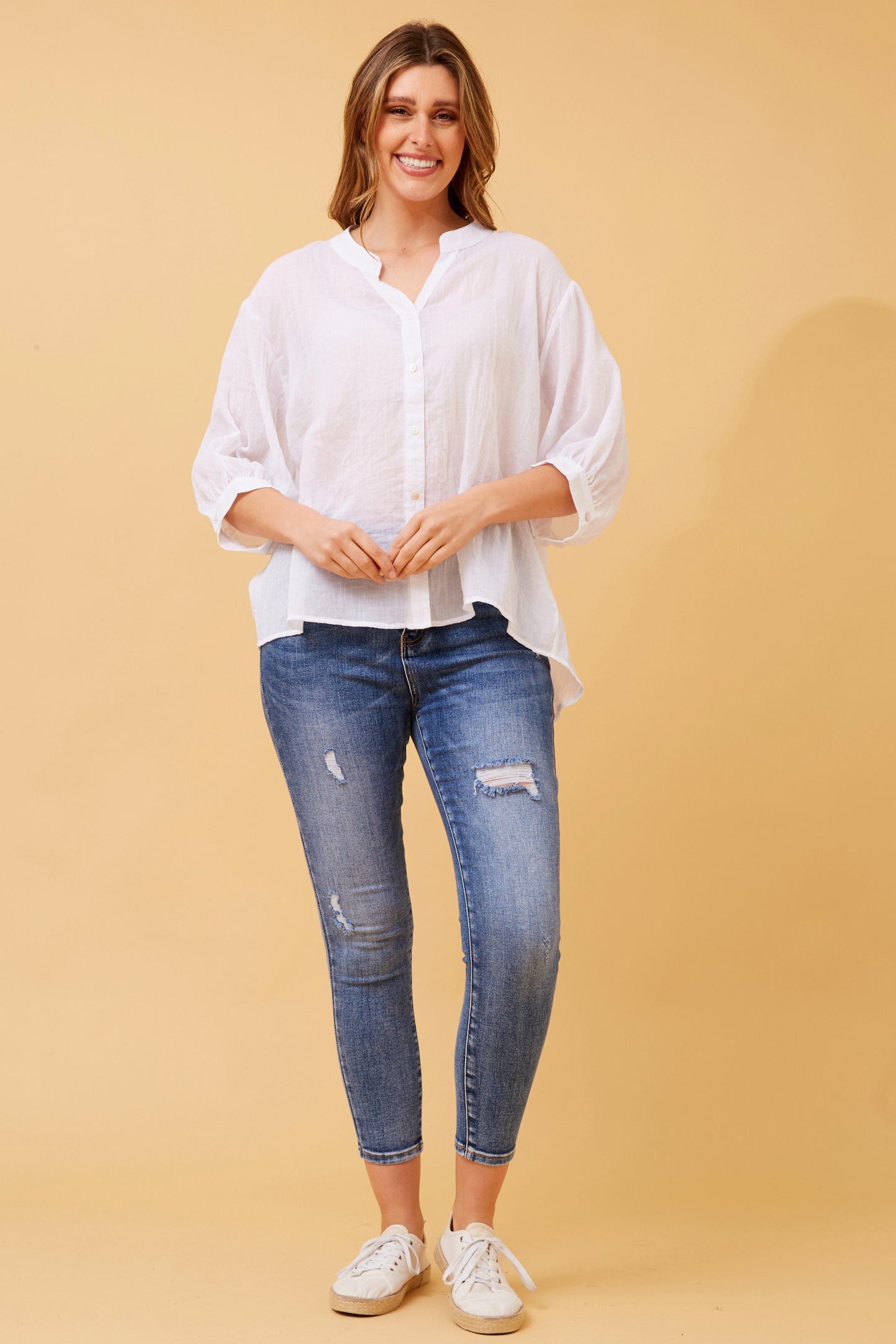 BELINA SOLID SHIRT WHITE