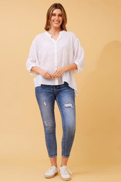 BELINA SOLID SHIRT WHITE