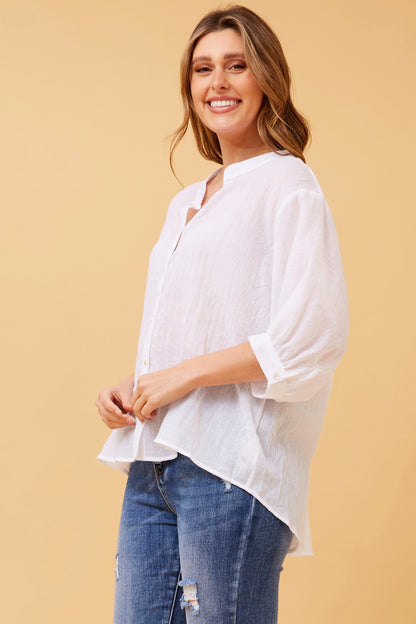BELINA SOLID SHIRT WHITE