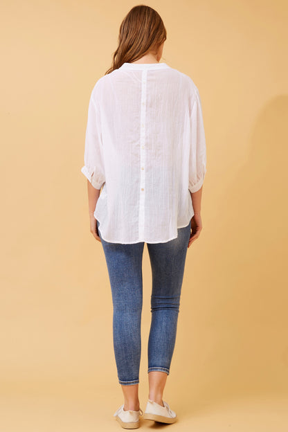 BELINA SOLID SHIRT WHITE