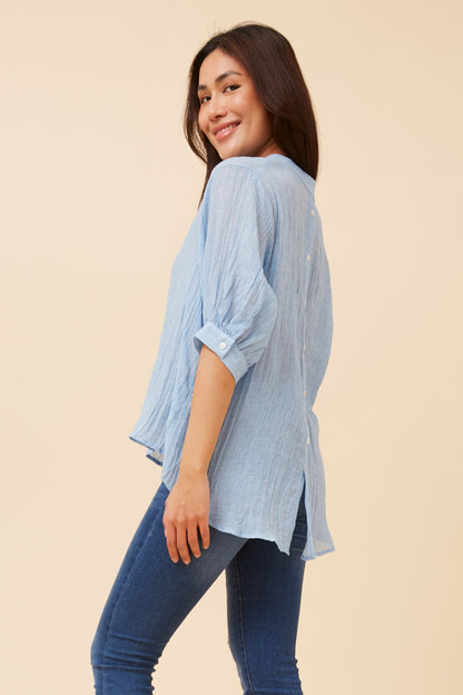 BELINA SOLID SHIRT SKY BLUE