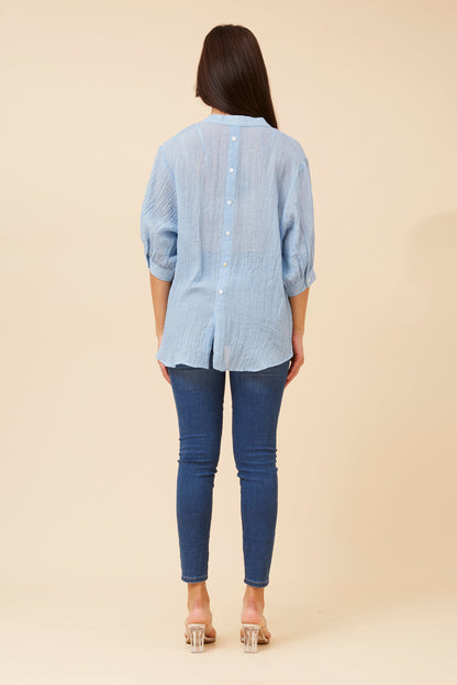 BELINA SOLID SHIRT SKY BLUE