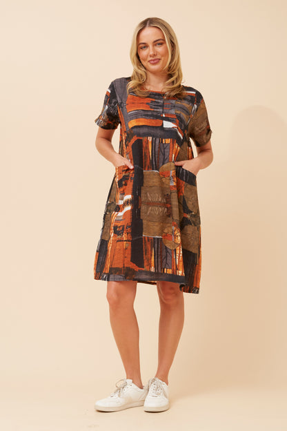 Trendy Abstract Dress 