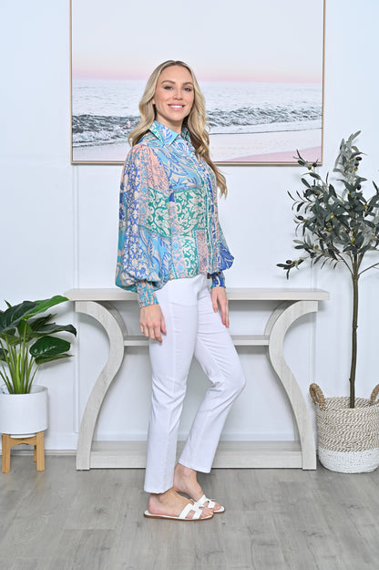 Trendy Azure Printed Shirt – Perfect for Any Occasion