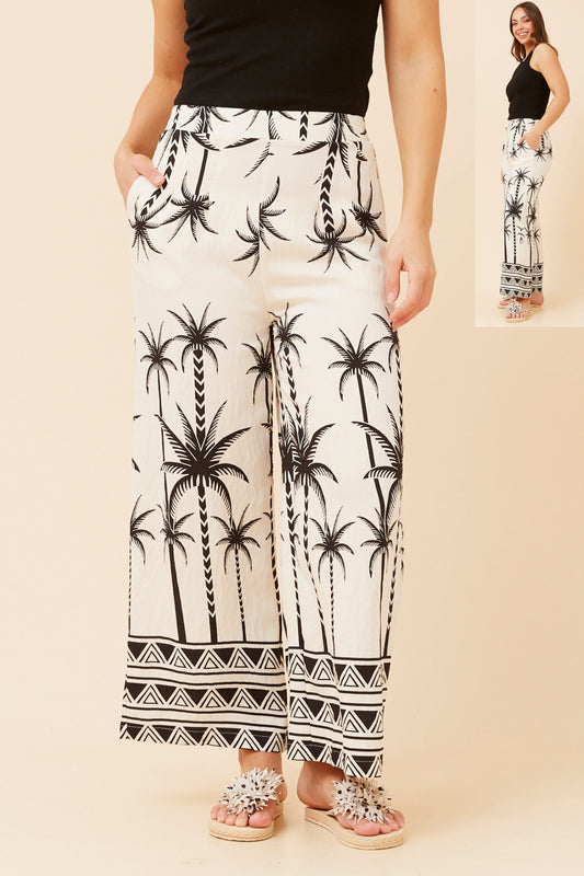 Trendy Loxana Palm Print Pants